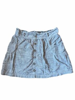 Mountain Khakis Light Blue Button-Front cotton light weight Mini Skirt Medium
